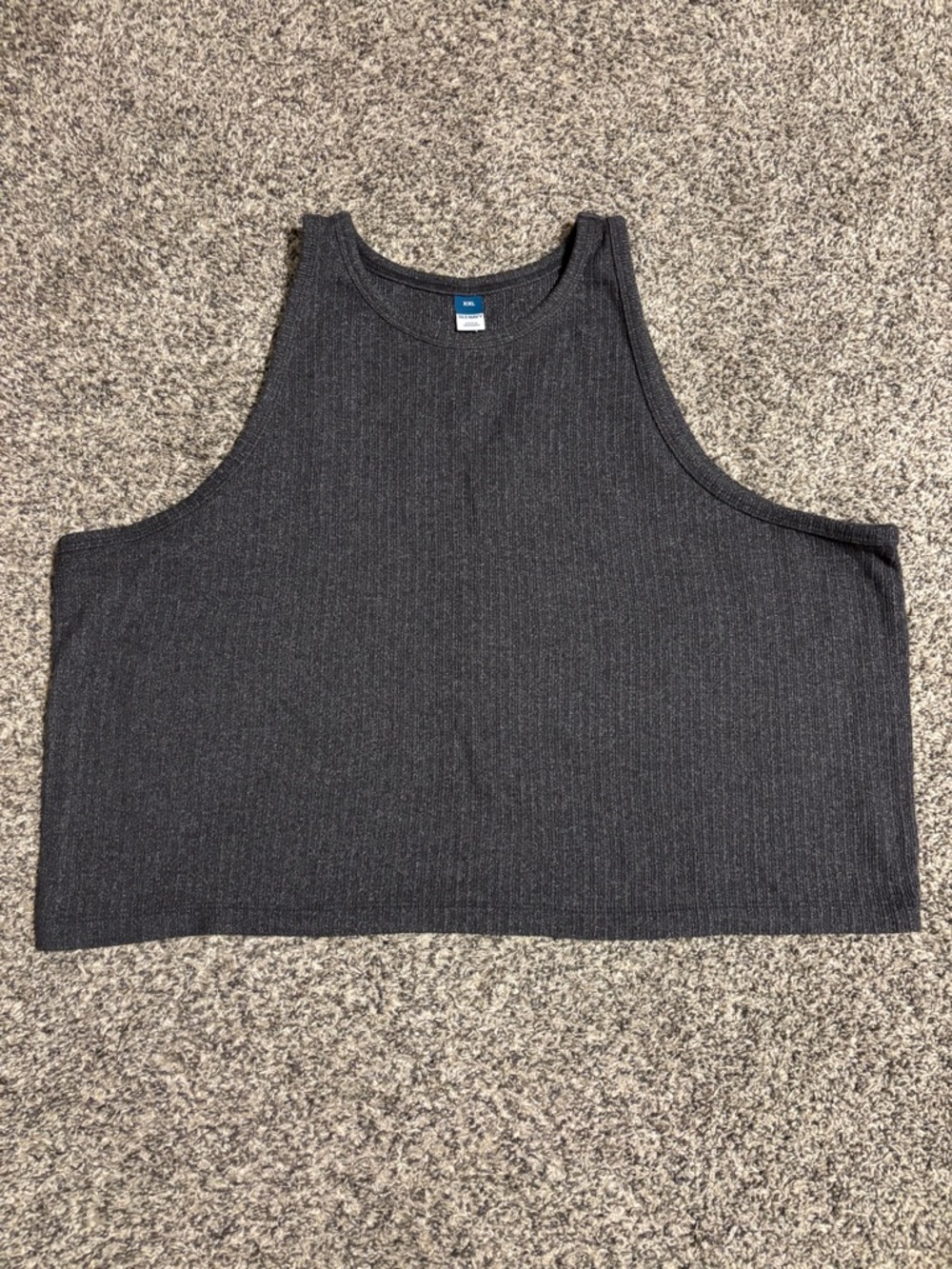 Old Navy Dark Heather Gray Ribbed Crop Top